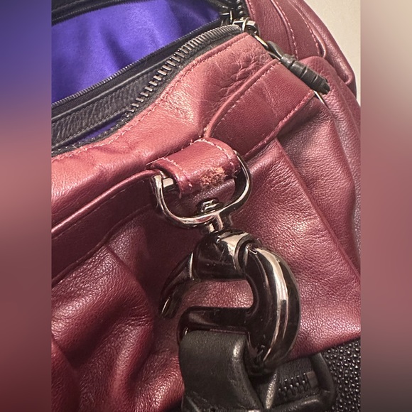 Khirma Eliazov Cha Cha Handbag | Burgundy Supple Leather Lots of Pockets! - Picture 15 of 16